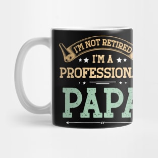 Retired Papa Father's Day Vintage Retro Mug